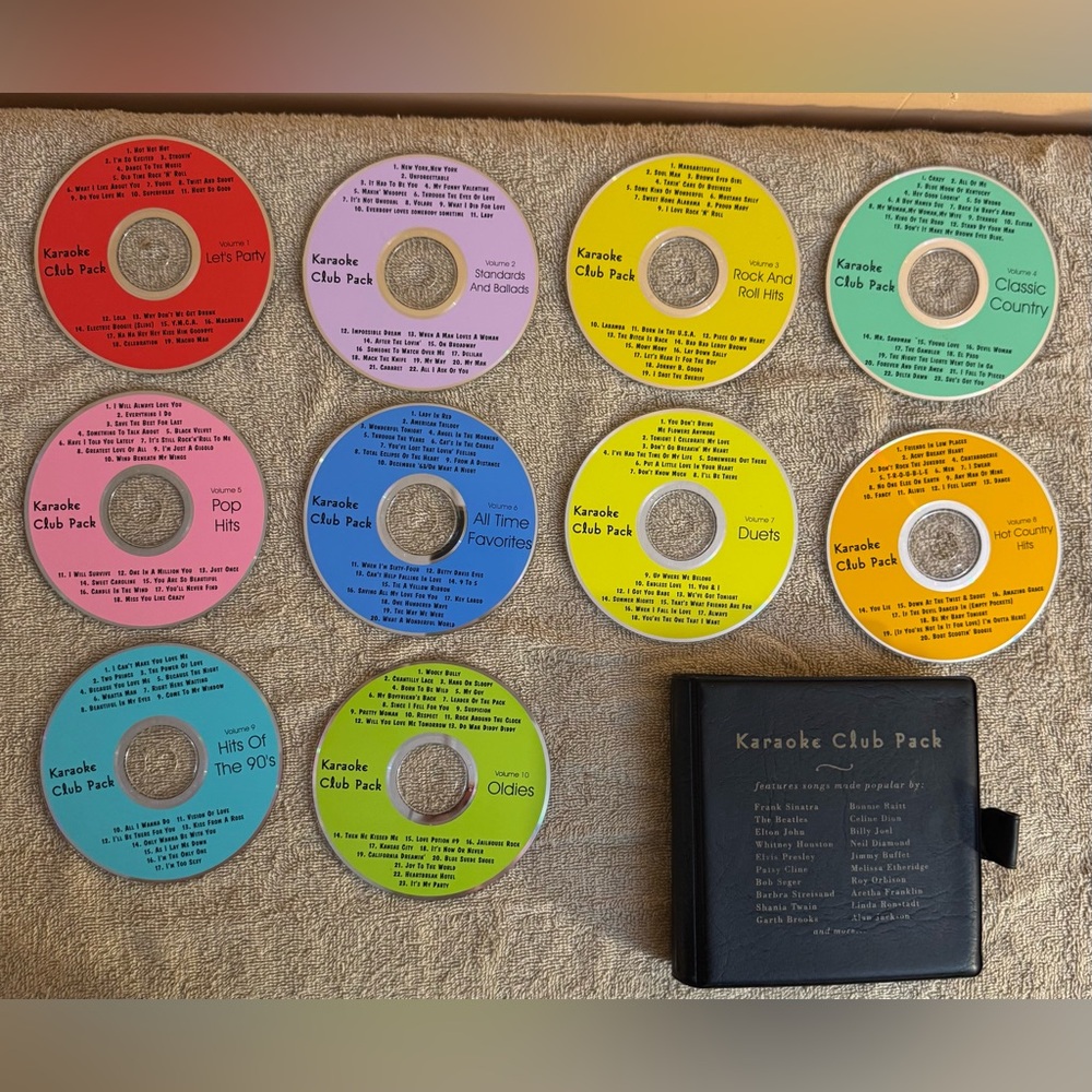Karaoke Club Pack – 10 CD Set with Binder